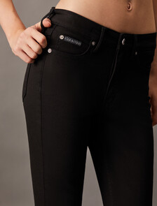 Forever Stretch Black 黑色高腰緊身九分牛仔褲, Denim Black, hi-res