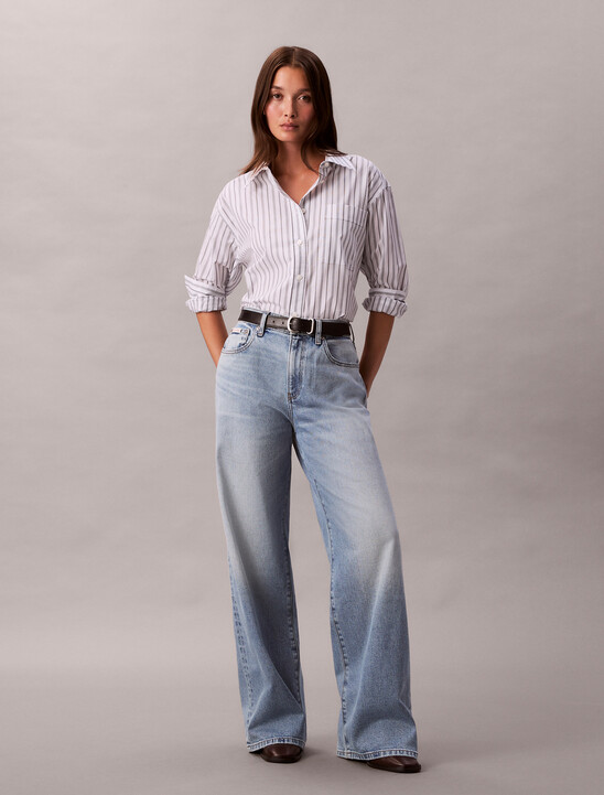 Wide Leg Light Wash 37.5 Jeans