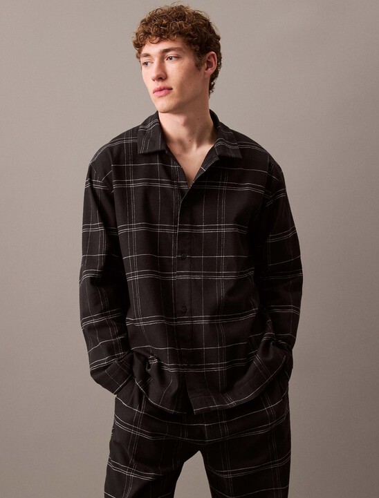 Flannel Sleep Button Down Shirt