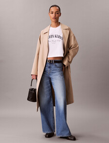 Cropped Varsity Logo T-shirt, Bright White, hi-res