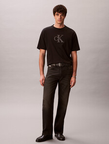 Relaxed Logo Appliqu&eacute; T-shirt, Black, hi-res