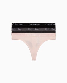 MOTIVE COTTON THONG 3 PACK, BLACK/ NYMPHS THIGH/ CHARCOAL HEATHER, hi-res