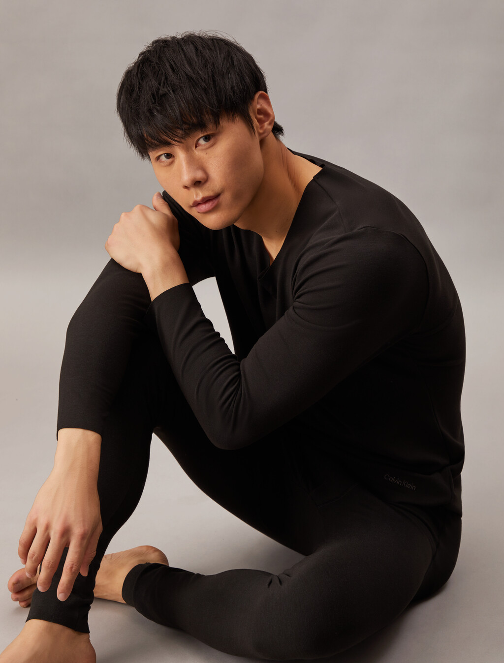 保暖長內褲, Black, hi-res