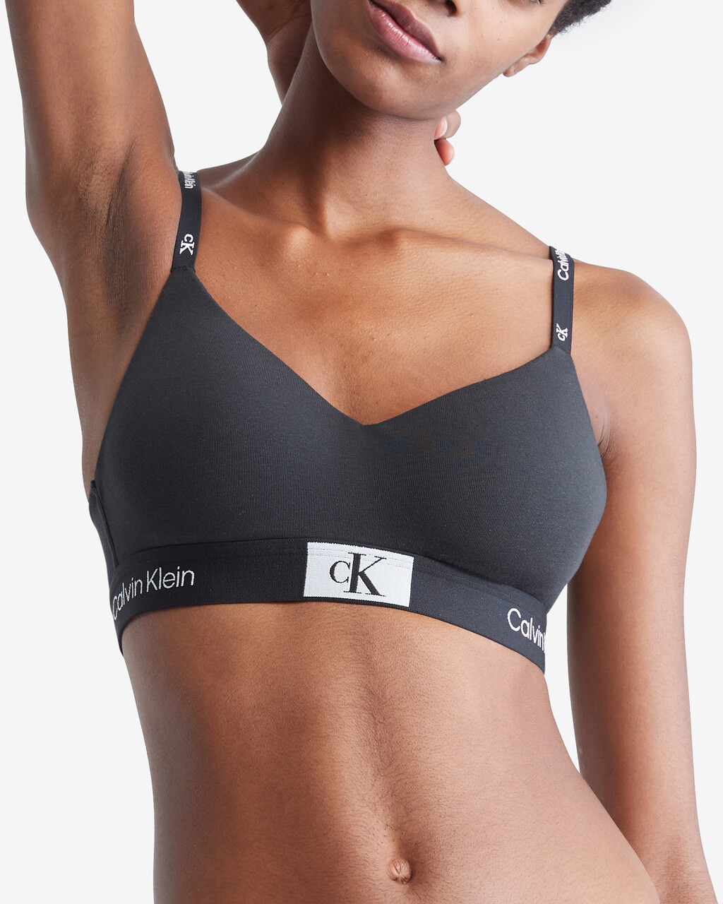 Calvin Klein 1996 Lightly Lined Bralette, Black, hi-res