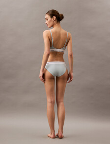 Icon Cotton Lightly Lined Triangle Bralette, Sterling Blue, hi-res