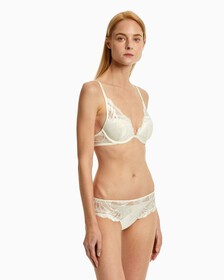 CK Black Bridal Lightly Lined Plunge Bra, Ivory, hi-res