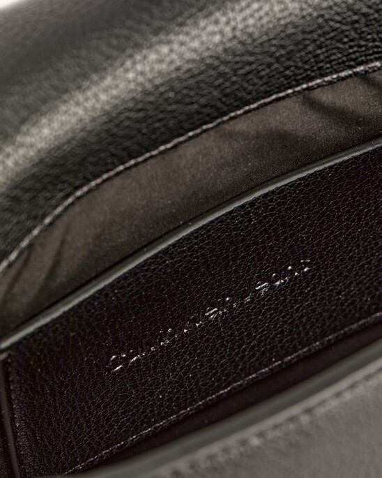 MINIMAL MONOGRAM CAPSULE FLAP CROSSBODY BAG