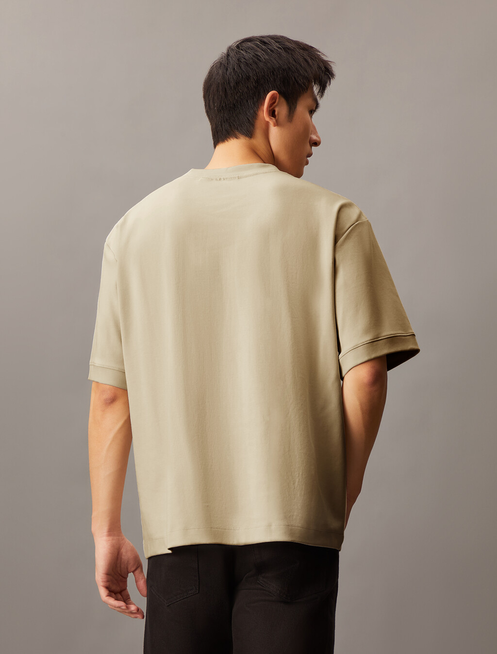 Embossed Monogram Interlock Tee, Moonbeam, hi-res