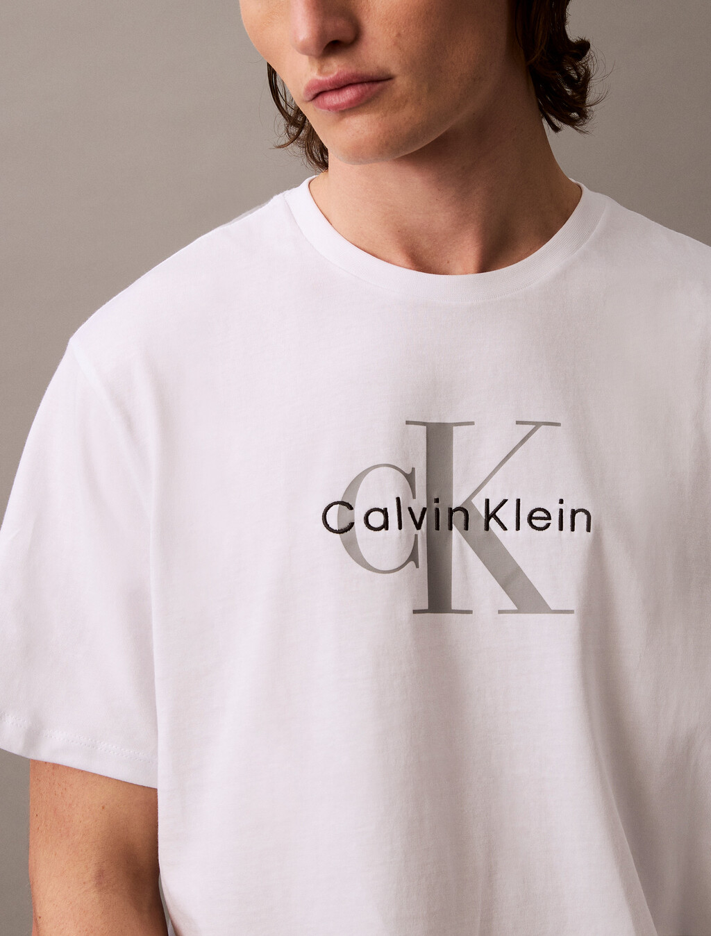 Monogram 標誌 T 恤, Brilliant White, hi-res