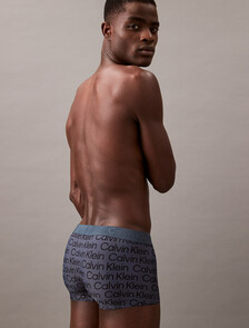 CK Black Print Low Rise Trunk, MESH LOGO_INK, hi-res
