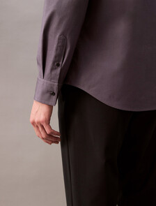 Supima Stretch Cotton Slim Button-Down Shirt, Antique Violet, hi-res