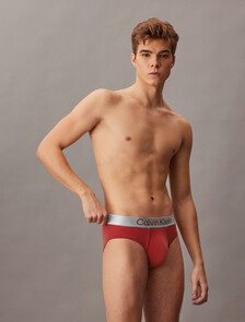 Brushed Micro Jersey Hipster Brief, Red Stamp, hi-res
