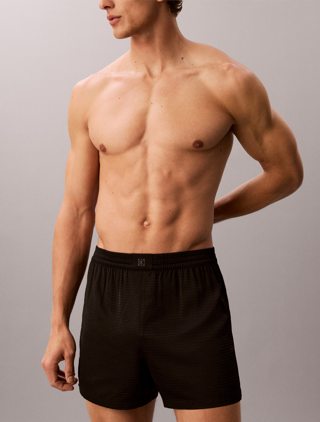 Satin Pyjama Shorts - CK Black, Black, hi-res