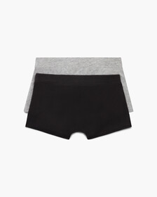 男童 2 件裝 MODERN COTTON 內褲, Pvhblack/Greyheather, hi-res