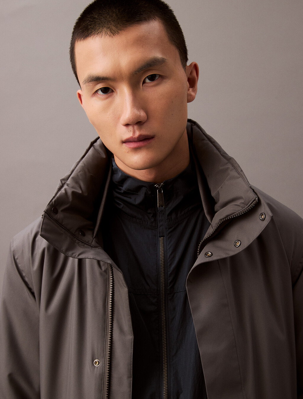 Heavyweight Mid Length Puffer Jacket, Endless Gray, hi-res