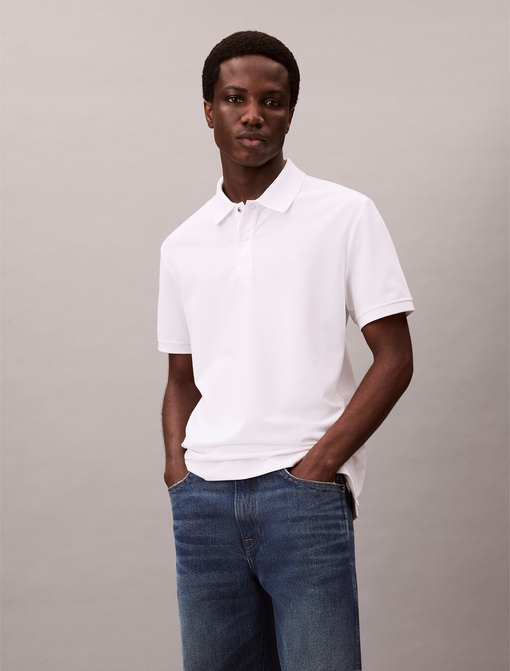 涼感標準版型 Polo 衫, Bright White, hi-res