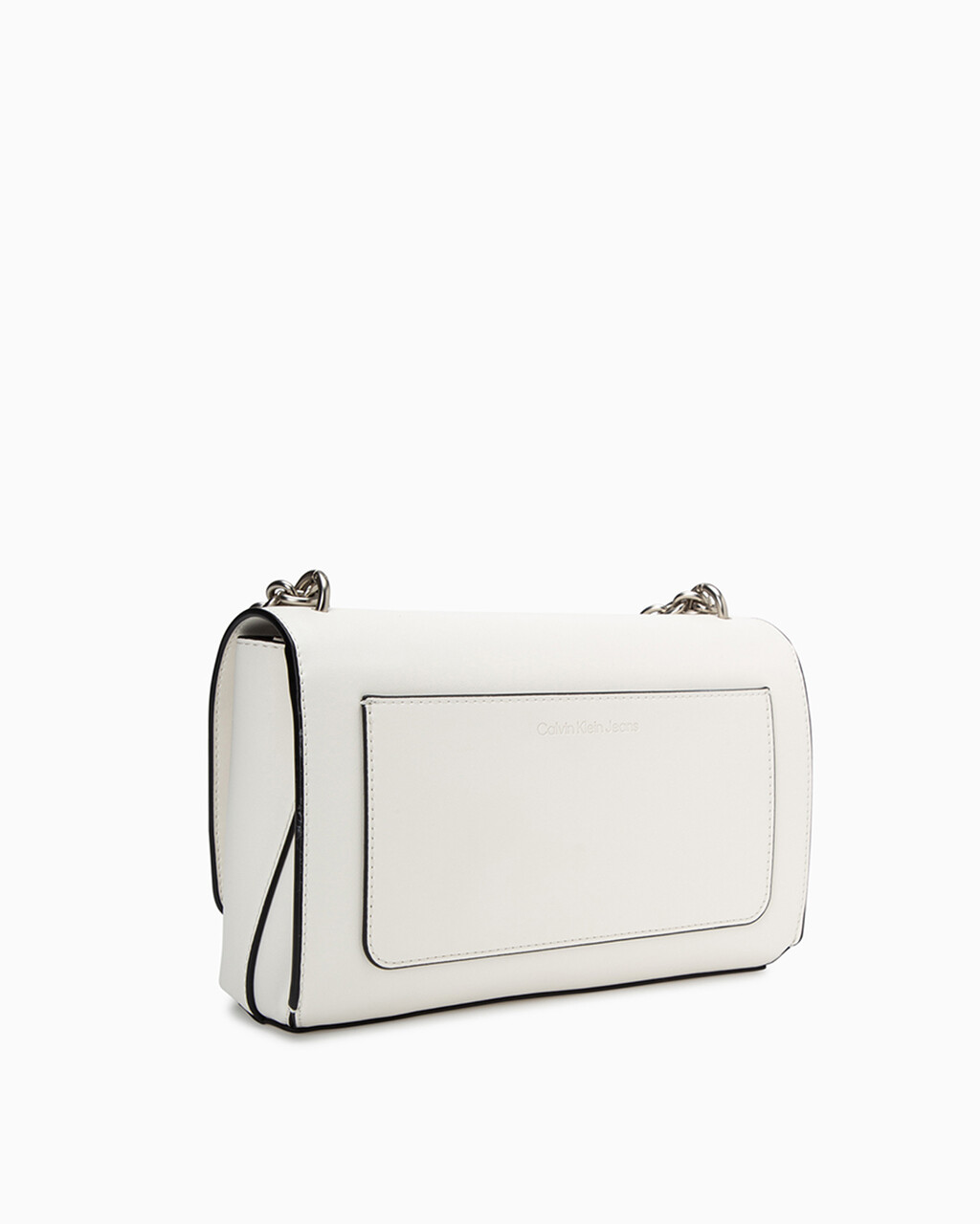SCULPTED FLAP BAG WITH CHAIN, ANCIENT WHITE, hi-res