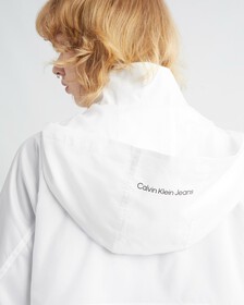 Fitted Waist Zip Up Jacket, Bright White, hi-res