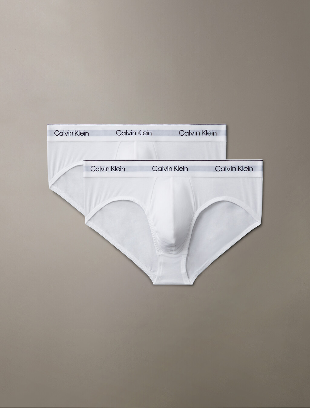 Icon Cotton 彈力低腰三角內褲 2 件套組, White, hi-res