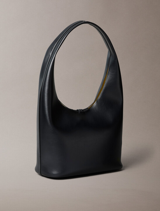 Stone Lock Slouchy Small Shoulder Bag