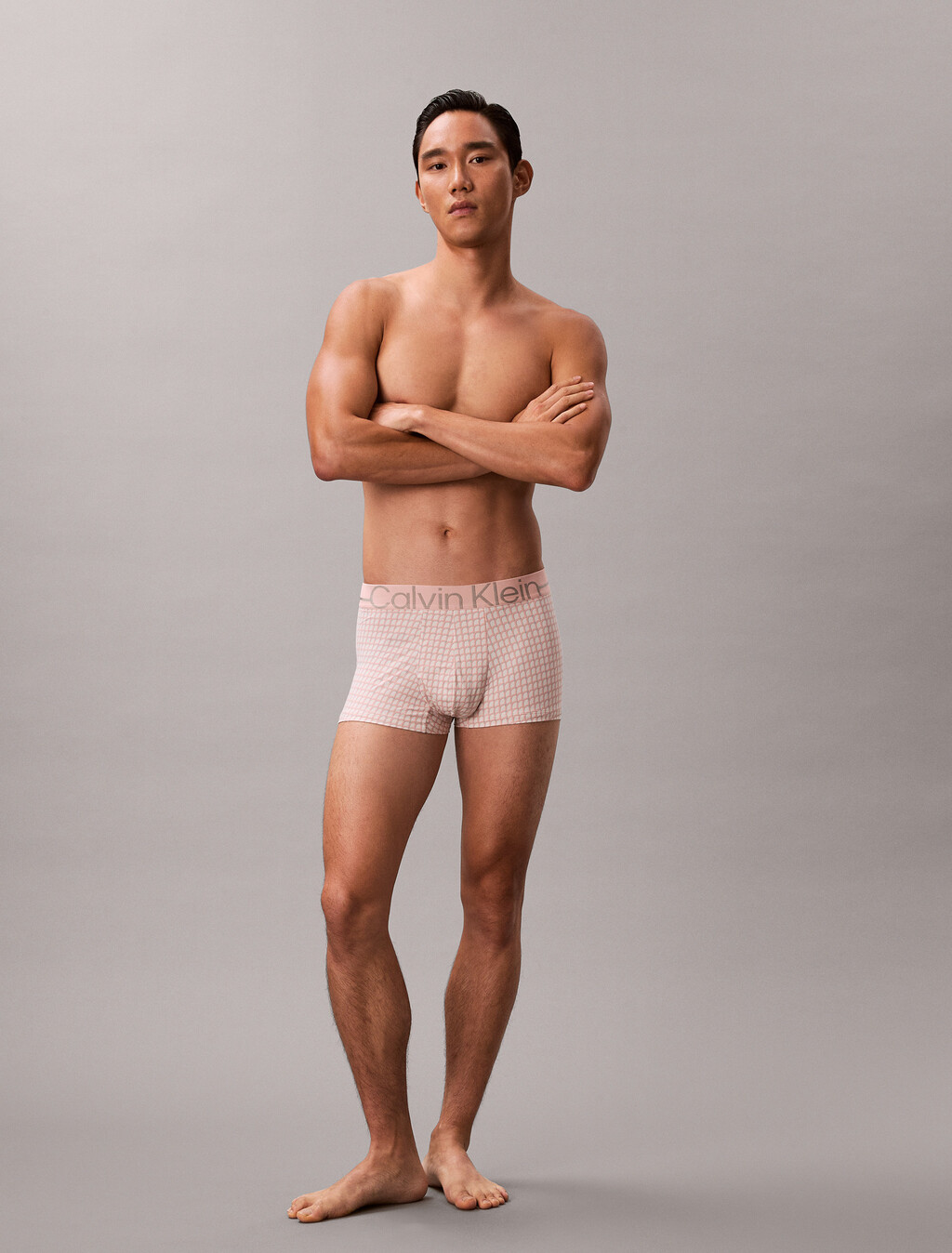 Icon Microfiber Stretch Metallic Low Rise Trunk, DECO SCALE WHITE SAND, hi-res