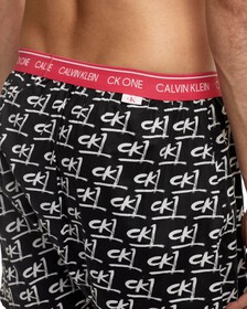CK ONE WOVEN BOXERS, Painted Logo Print+Black, hi-res