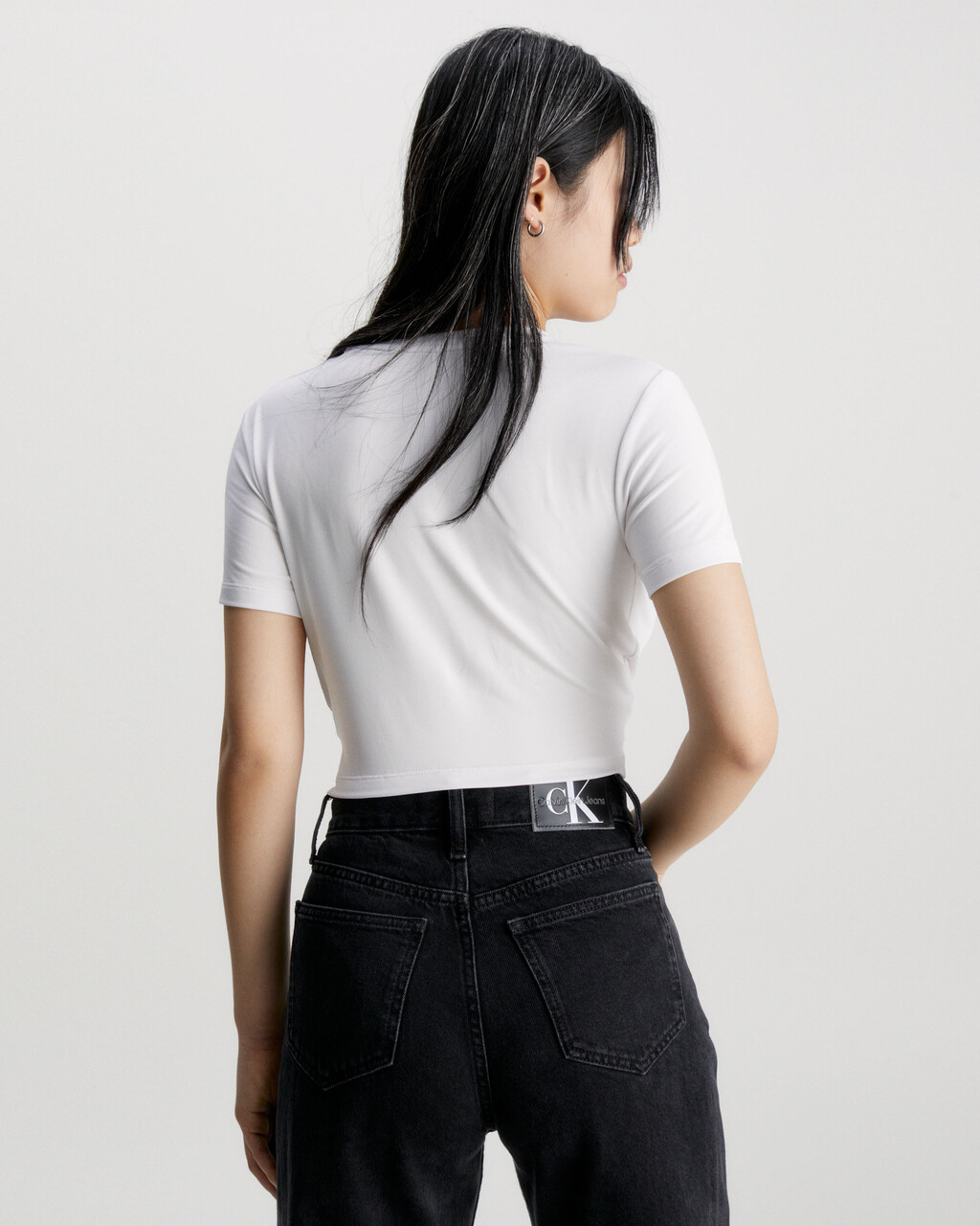 Cropped Twisted T-Shirt, Bright White, hi-res