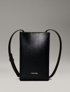 Line Mini Leather Crossbody Bag, Black, hi-res