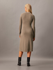 Fit & Flare Maxi Polo Dress, Falcon, hi-res