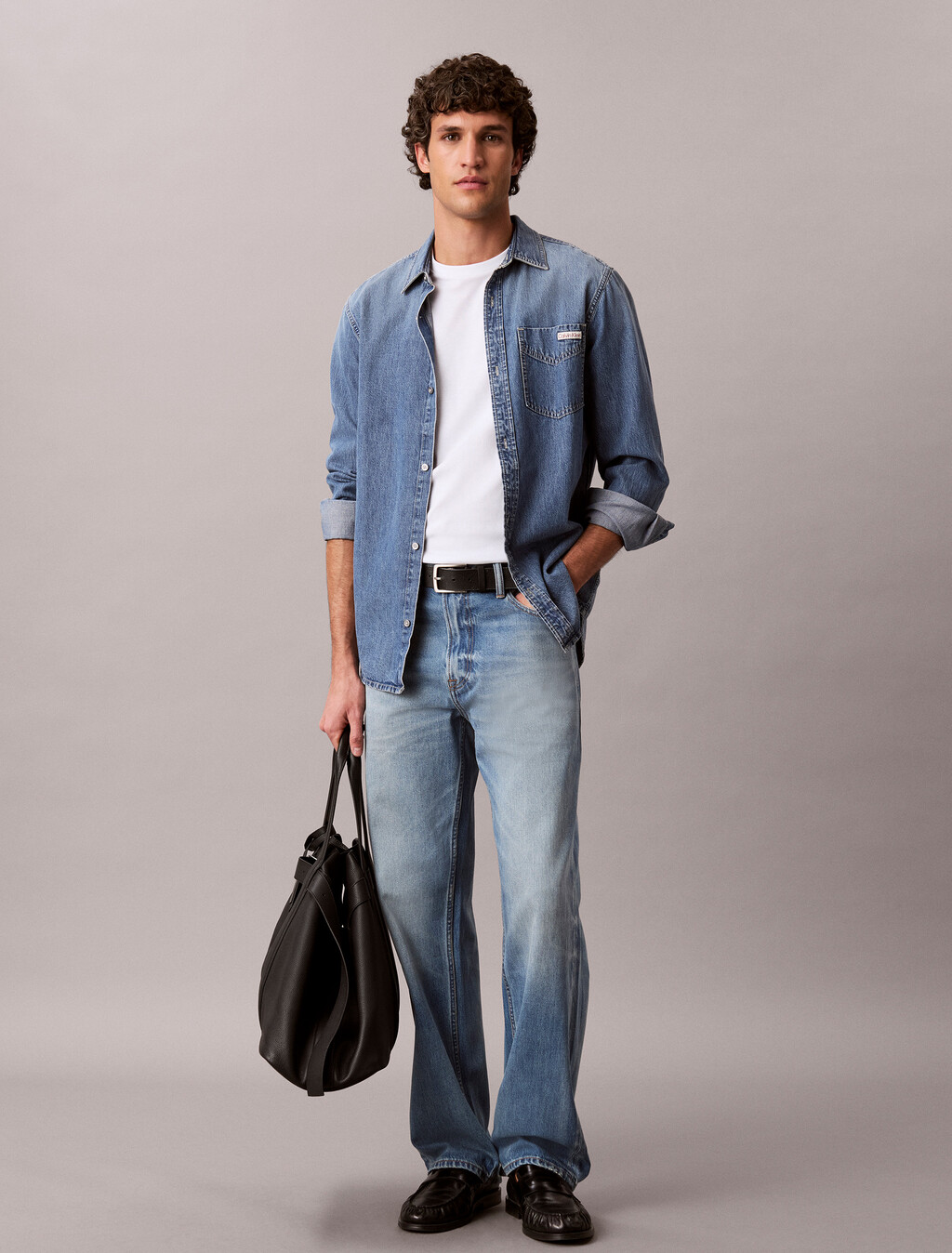 草書標誌圖案 T 恤, Bright White, hi-res