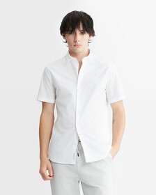 同色調 Monogram 短袖襯衫, BRIGHT WHITE, hi-res