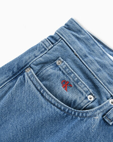 CK One 及踝牛仔寬管褲, Denim Medium, hi-res