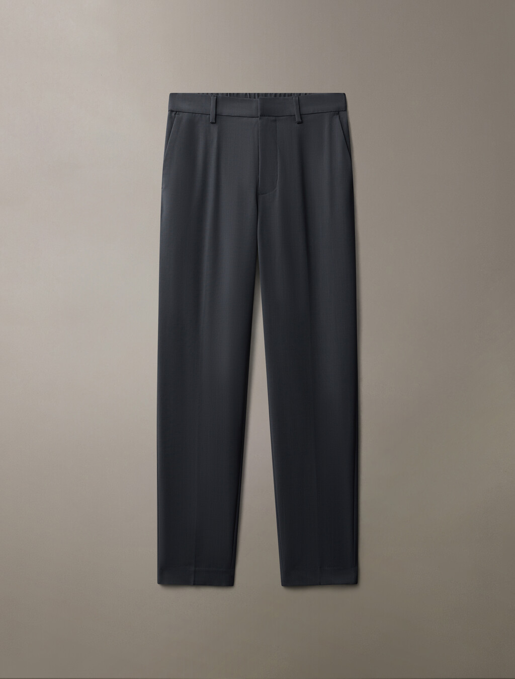 Wool Blend Elastic Classic Trouser, Castlerock, hi-res