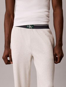 Archive Logo Ribbed Pyjama Pants, B02b Light Grey Heather, hi-res