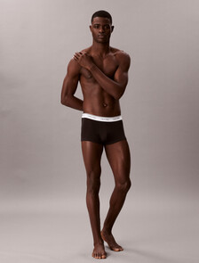 棉質彈性低腰平口內褲 3 件組, BLACK/MONOGRAM OUTLINE BLACK/TURBULENCE, hi-res