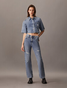 棉質萊賽爾牛仔襯衫, Denim Light, hi-res