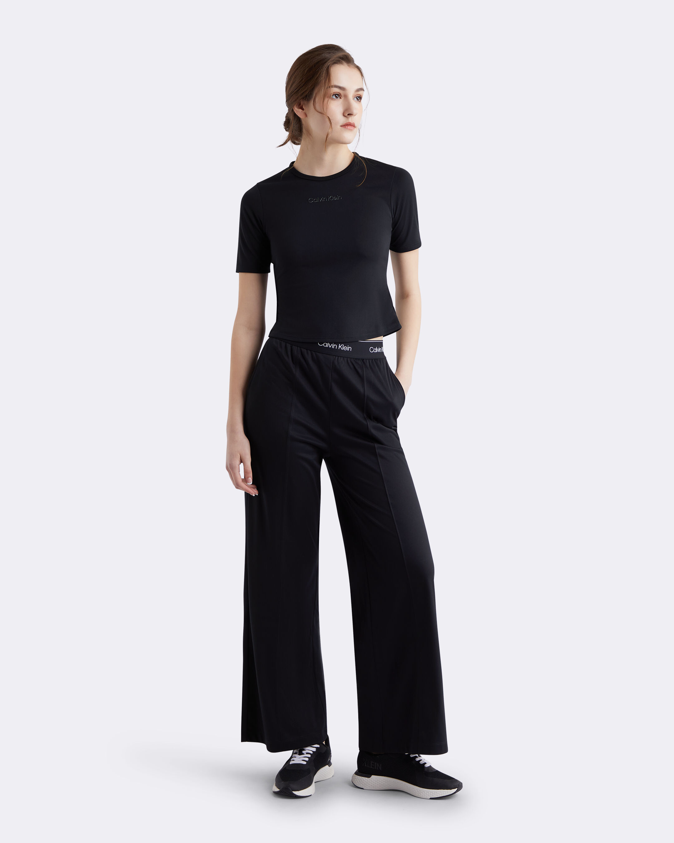 Modern Sport High Rise Wide Leg Sweatpants black Calvin Klein