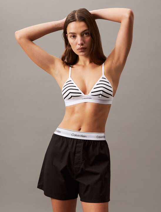 Cotton Modal Stretch Rib Lightly Lined Triangle Bra