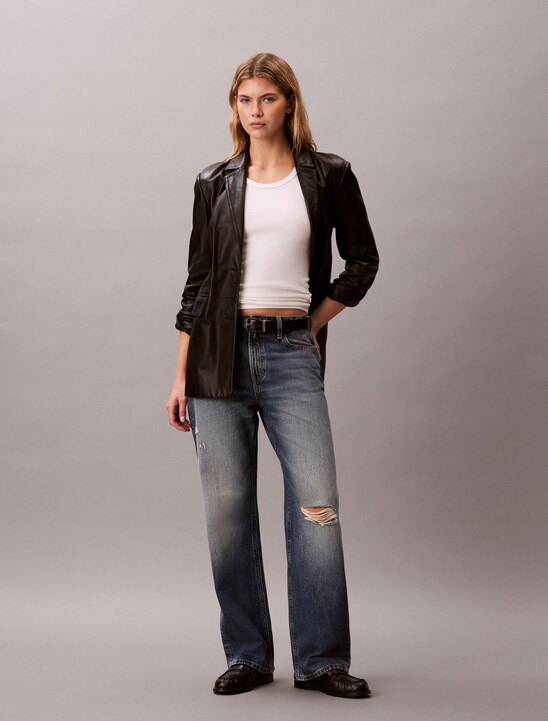 90s Straight Distressed Jeans