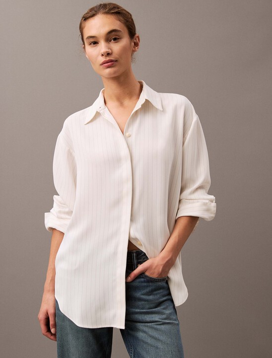 Rayon Blend Relaxed Shirt