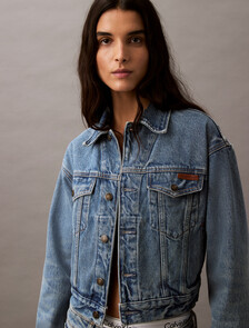 90s Denim Trucker Jacket, CK NO06, hi-res