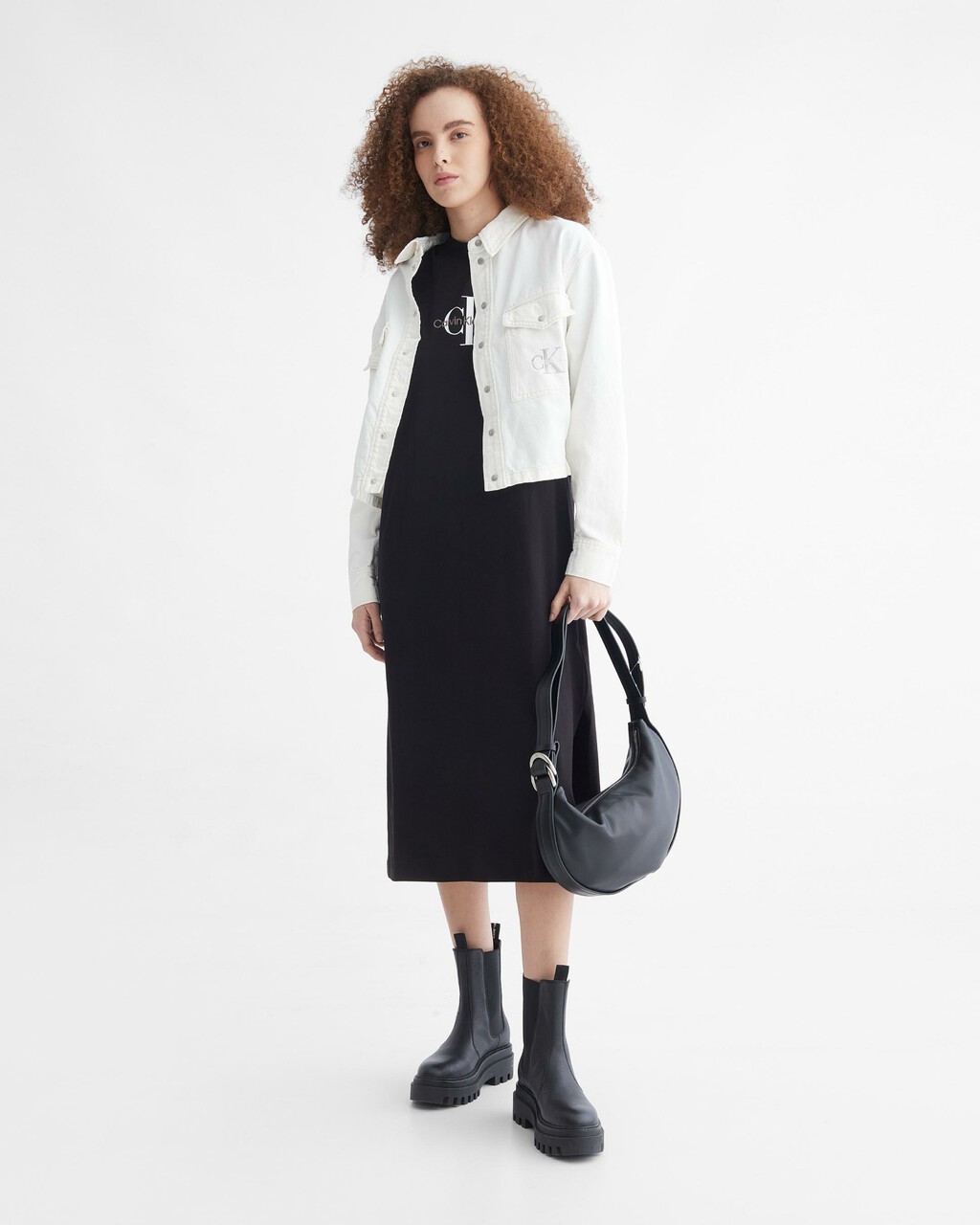 Van Stadium Hopelijk ARCHIVAL NEUTRALS MONOGRAM T-SHIRT DRESS