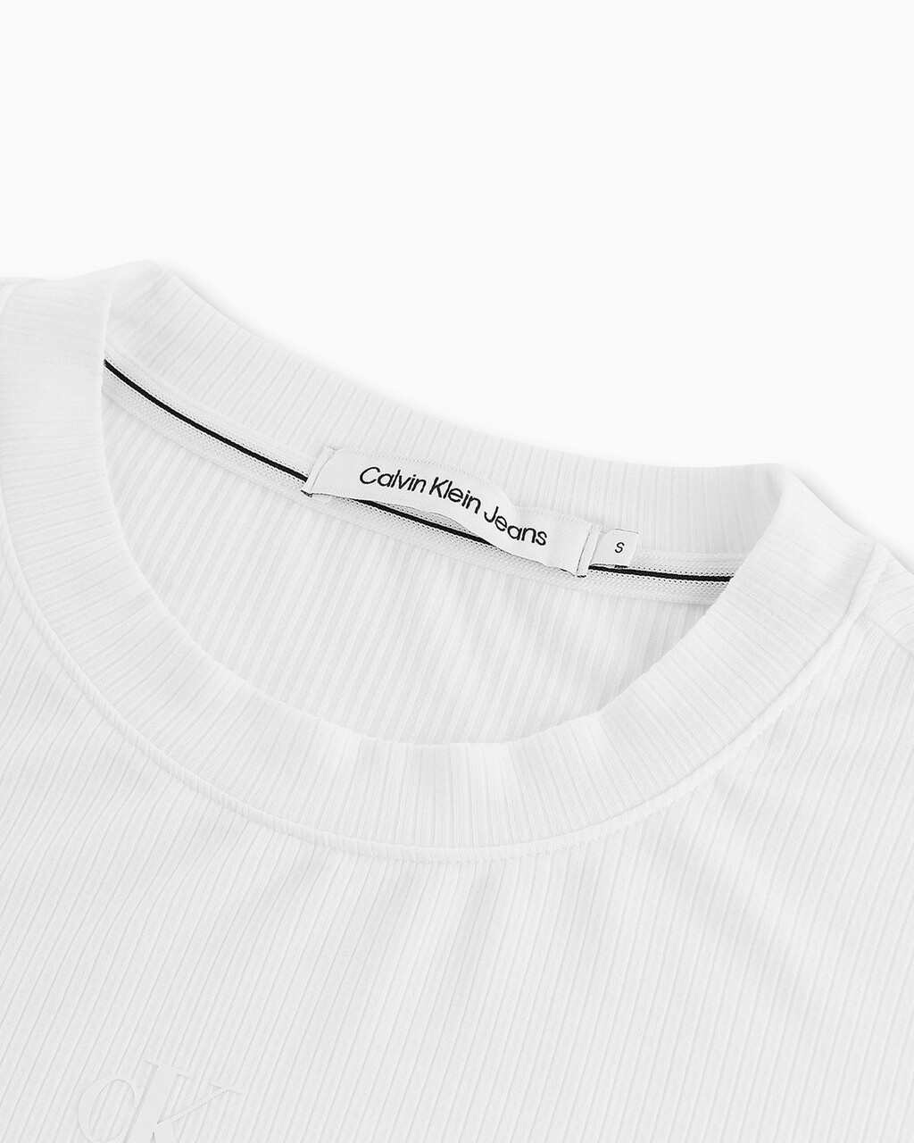 MONOGRAM 側褶 T 裇, Bright White, hi-res