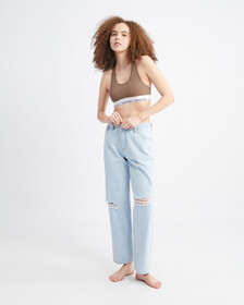 Sustainable Lightly Lined Bralette, Rich Taupe, hi-res