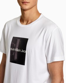Premium Capsule CK Logo T 恤, BRIGHT WHITE, hi-res