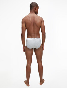 Cottons Stretch 低腰三角褲(3件組), 1 Black/ 1 White/ 1 Grey Heather, hi-res
