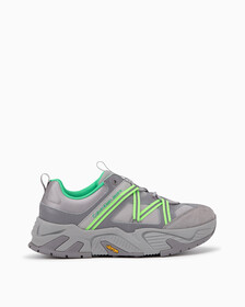 Leather Vibramâ® Chunky Trainers, Formal Gray/Stormfront/Island Green, hi-res