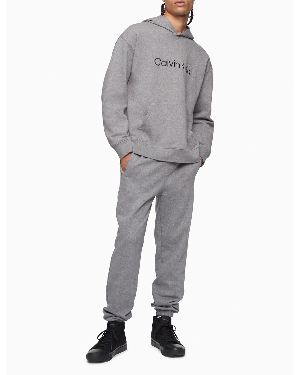 STANDARD LOGO JOGGERS, Medium Grey Heather, hi-res