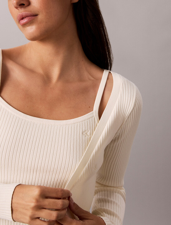 Rib Knit Cardigan Set