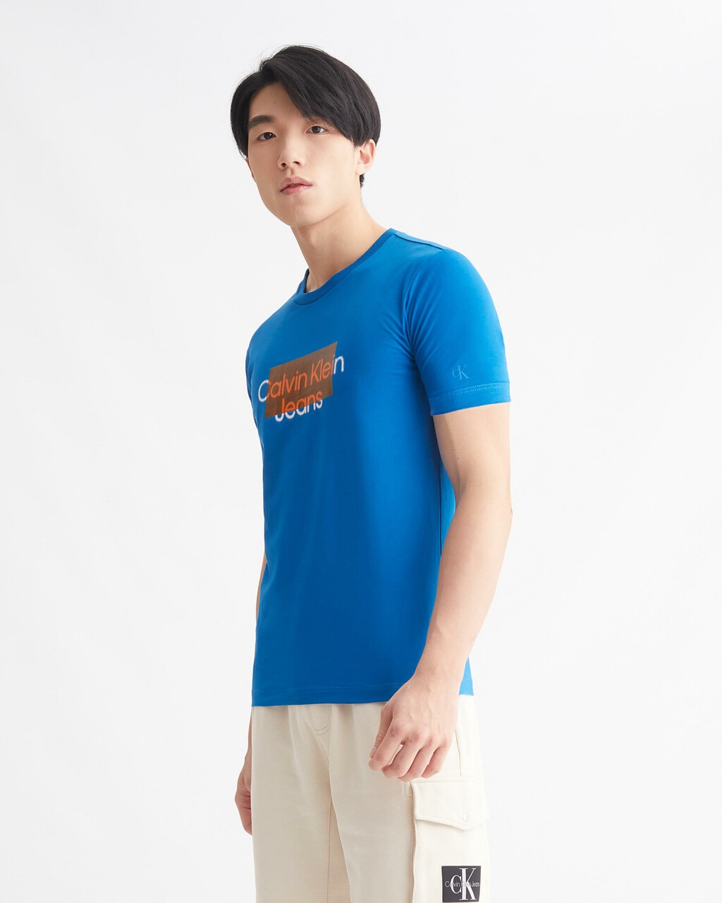 MOVEMENTS 模糊標誌修身 T 裇, Tarps Blue, hi-res